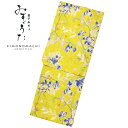 (浴衣SALE最大77%OFF 7/17迄)【Prices down2】みすゞうた 浴衣単品「黄色 小鳥と鈴と」ブランド浴衣単品 レディース 浴衣単品 変わり織...