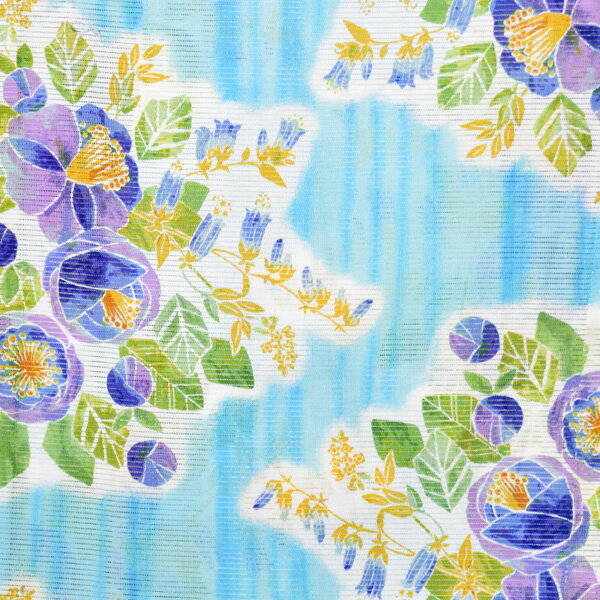 【Prices down2】ブランド浴衣単品 レディース 浴衣 「みすゞうた （m1904） 夏椿 水色」 大人浴衣 Fサイズ 女性用 女性浴衣 ゆかた 【メール便不可】ss2512ykl25