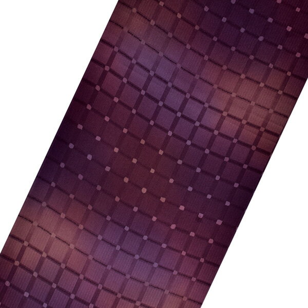 【Prices down2】正絹 小紋 反物 着物「格子　赤紫色」日本製 丹後ちりめん 未仕立て 小紋 単衣 袷＜T＞【メール便不可】ss2603kck15