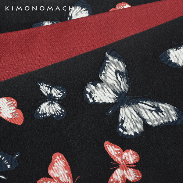 【Prices down2】京袋帯 単品 数量限定 KIMONOMACHI オリジナル 「黒　群蝶」 ポリ...