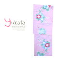 浴衣 レディース 単品 「薄紫地に朝顔　小花」 フリーサイズ yukata 【メール便不可】ss2403ykl10