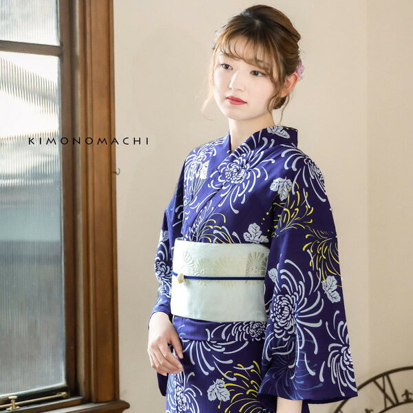 浴衣 セット レディース 吸水速乾 ポリエステル浴衣 浴衣と帯と刺繍下駄の3点セッ...