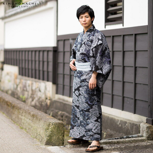 以上節約 柄が粋でカッコイイ 男性浴衣 最大3000円offクーポン 6 30迄 浴衣 メンズ 単品 男浴衣 黒地に龍と雲 M L ゆかた Yukata 4l Ll 4tl 大きいサイズ 5tl Ss26men30 メンズ浴衣 男性用浴衣 3l