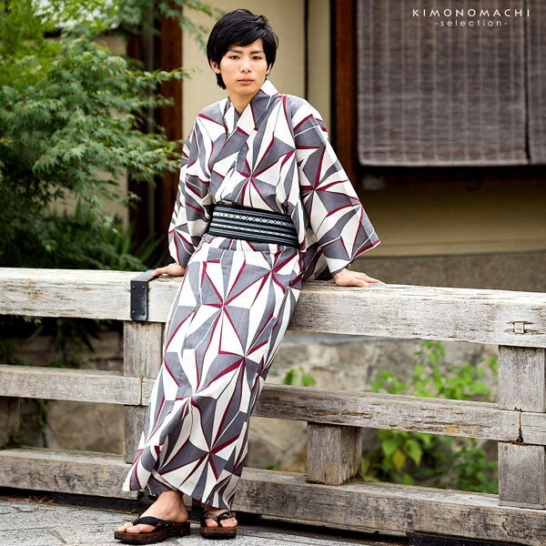 柄が粋でカッコイイ 男性浴衣 最大3000円offクーポン 6 30迄 浴衣 メンズ 単品 男浴衣 グレー地に麻の葉 M L 5tl Ss26men30 4l ゆかた Ll 男性用浴衣 大きいサイズ 現品 3l 4tl メンズ浴衣 Yukata