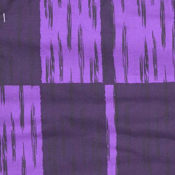 浴衣 メンズ 単品 「男浴衣　Men's Yukata (K-131)　紫×茄子紺色かわり格子のかすれ縞」 M L LL メンズ浴衣 男性浴衣 男性用浴衣 ゆかた yukata 【メール便不可】ss2112men30