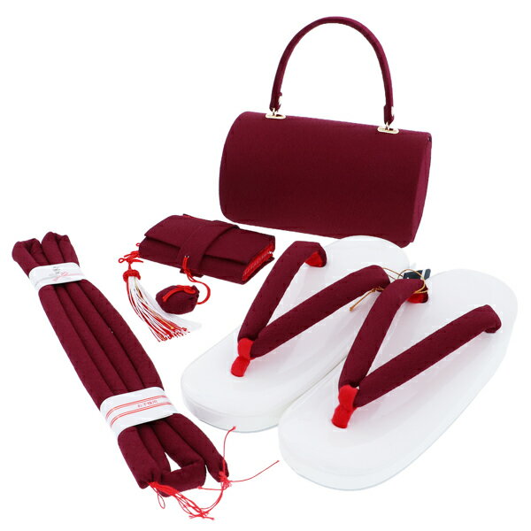 (七五三早割10%OFF9/18迄)【Prices down2】七五三 着物 7歳向け 箱迫セット 「ワインレッド無地」 7歳向け 子供着物 女の子の着物 筥迫 草履 バッグ ビラカン 帯締め 末広 【送料無料】 【メール便不可】＜H＞ss2509kkd15