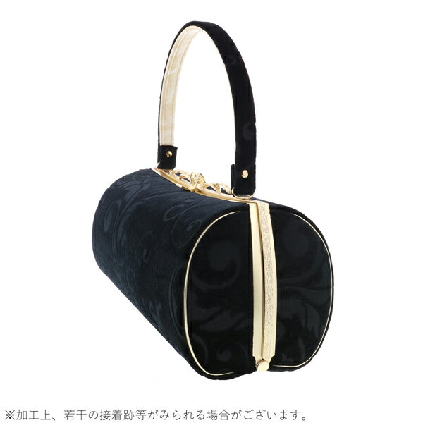 振袖草履バッグセット 「黒×ゴールド　唐草模様」 Fサイズ 振袖草履バッグ 振袖バッグ 振袖草履 【メール便不可】＜H＞zb★20％OFF