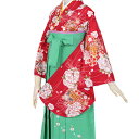 【中古品】ジュニア用 振袖単品「赤 花くす玉に蝶」仕立て上がり 小振袖 着物 子ども 子供 キッズ ジュニア 女の子 卒業式 小学校 小学生 中学校 中学生 十...