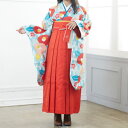 【中古品】ジュニア用 振袖単品「クリーム/水色 矢絣に椿」仕立て上がり 襦袢プレゼント 小振袖 着物 子ども 子供 キッズ ジュニア 女の子 卒業式 小学校 小...