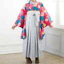 【中古品】ジュニア用 振袖単品 ショート丈 「ピンク 水玉に丸菊」仕立て上がり 小振袖 着物 子ども 子供 キッズ ジュニア 女の子 卒業式 小学校 小学生 中...