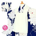 七五三 着物 3歳 女の子 被布セット「オフホワイト 紺青 牡丹」三歳女児被布セット 子供着物 フルセット 三才のお祝い着 3才向け【メール便不可】