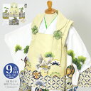 【Prices down】七五三 着物 3歳 男の子 被布セット「裏柳色 白、格天井に宝尽くし」三歳男児被布セット 子供着物 フルセット 三才のお祝い着 3才向...