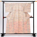 【中古品】仕立て上がり 袷着物「生成り色 御所解柄」小紋 絹 紬【メール便不可】ss2506fml10