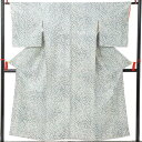 【中古品】仕立て上がり 袷着物「千鳥柄 ぼかしアイスグレー」小紋【メール便不可】ss2506fml10