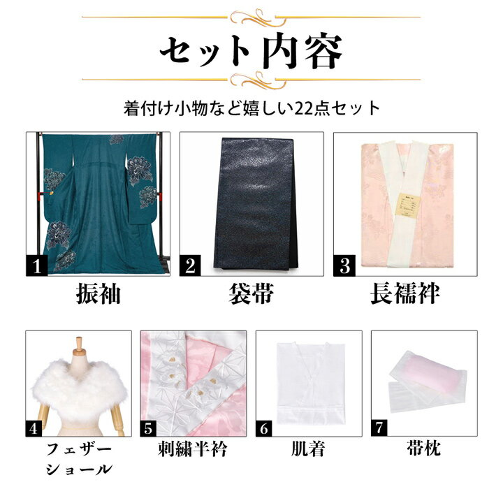 未仕立て 振袖 22点セット「TRENDNOW × 高石あかり ターコイズブルー 牡丹」仮絵羽 振り袖 正絹 着物 ブランド振袖 成人式 結婚式 結納 パーティー 晴れ着 【メール便不可】