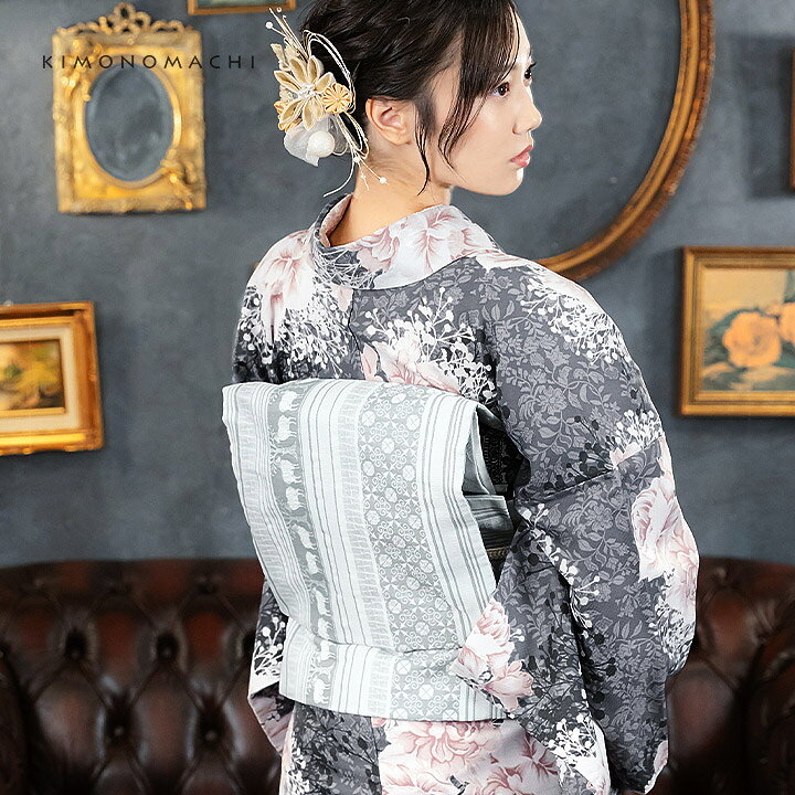 京袋帯 単品 数量限定 KIMONOMACHI オリジナル「間道 羊」ポリエステル 日本製 名古屋帯 普段着着物用 京都きもの町オリジナル【メール便不可】