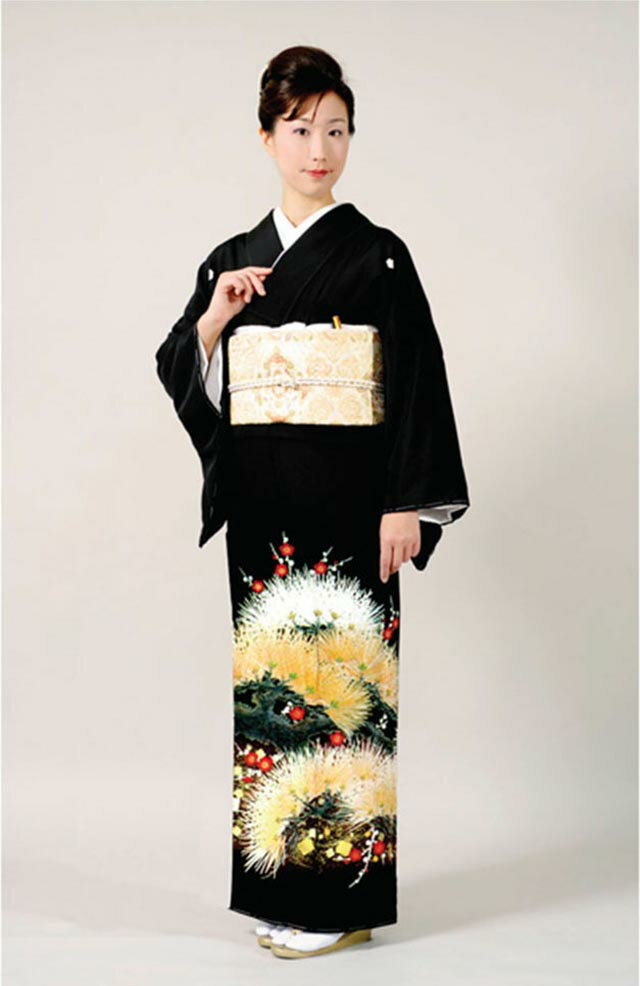 Rakuten - 【レンタル】 黒留袖レンタル 着物レンタル 留袖　1504 フルセット 黒留袖 レンタル 結婚式 披露宴 レンタル 母親 親族 列席者 おすすめ 貸衣装 正絹 姉妹 叔母 伯母 50代