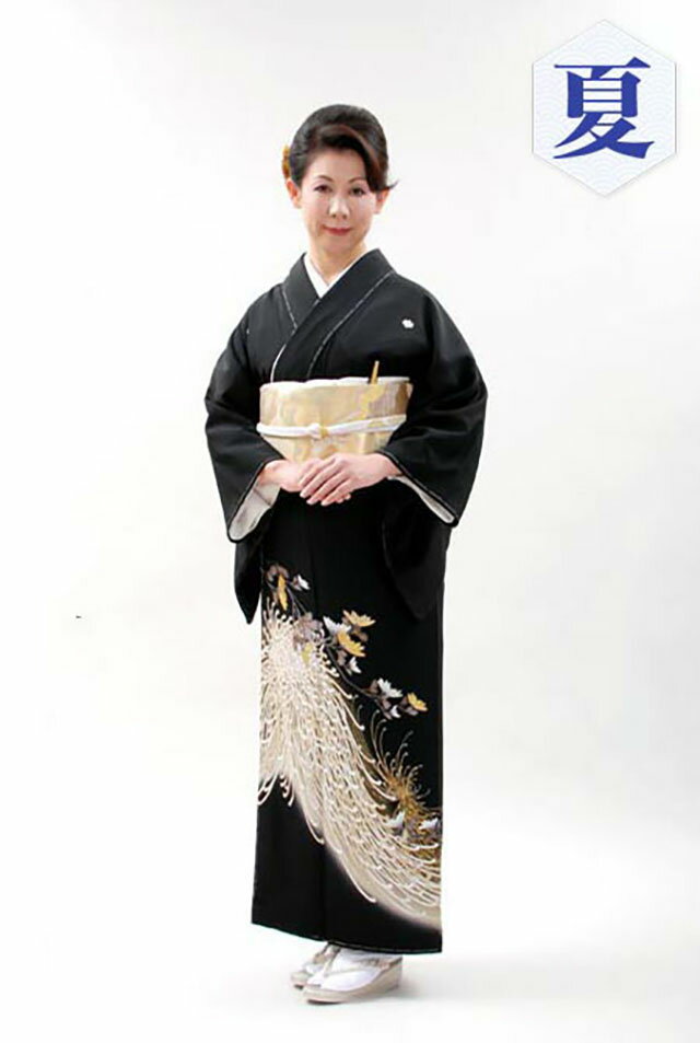 【レンタル】 単衣 黒留袖レンタル 