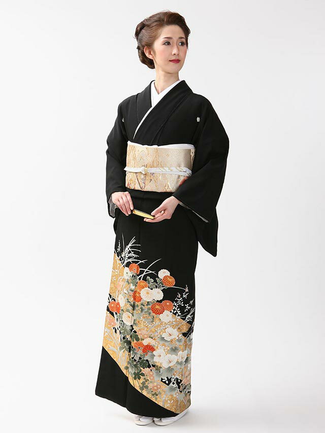 樂天商城 - 【レンタル】 黒留袖レンタル 着物レンタル 留袖　23-316 フルセット 黒留袖 レンタル 結婚式 披露宴 レンタル 母親 親族 列席者 おすすめ 貸衣装 正絹 姉妹 叔母 伯母 50代