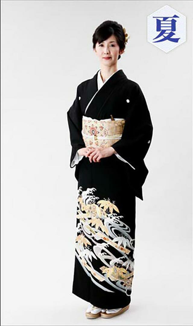Rakuten - 【レンタル】 単衣 黒留袖レンタル 着物レンタル 留袖 フルセット 黒留袖 レンタル 結婚式 披露宴 レンタル 母親 親族 列席者 おすすめ 貸衣装 正絹 姉妹 叔母 伯母 夏 6月 9月 【t-23-324-k】 50代
