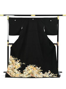 【レンタル】 黒留袖レンタル 着物レンタル 留袖 1904 京友禅競技会受賞柄 近畿経済産業局長賞・LLサイズ 洋花 フルセット 黒留袖 レンタル 結婚式 披露宴 レンタル 母親 親族 列席者 おすすめ 貸衣装 正絹 姉妹 叔母 伯母 花柄 トールサイズ 50代