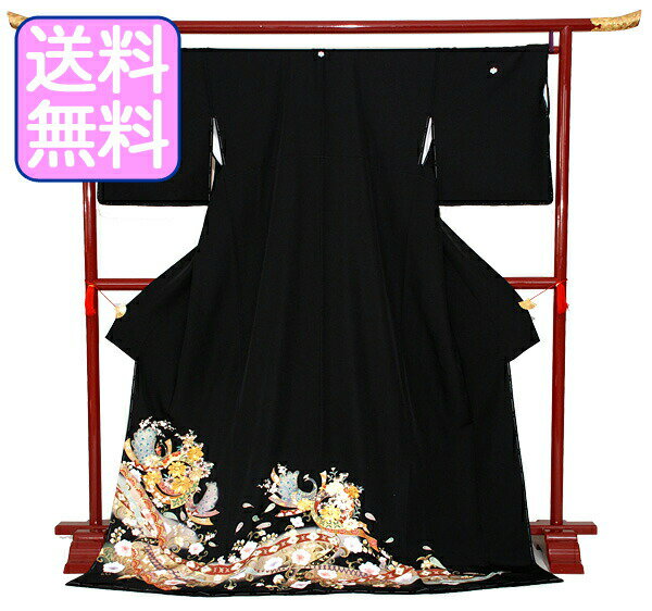 Rakuten - 【レンタル】 黒留袖レンタル 着物レンタル 留袖　t-114 フルセット 黒留袖 レンタル 結婚式 披露宴 レンタル 母親 親族 列席者 おすすめ 貸衣装 正絹 姉妹 叔母 伯母 トールサイズ 50代