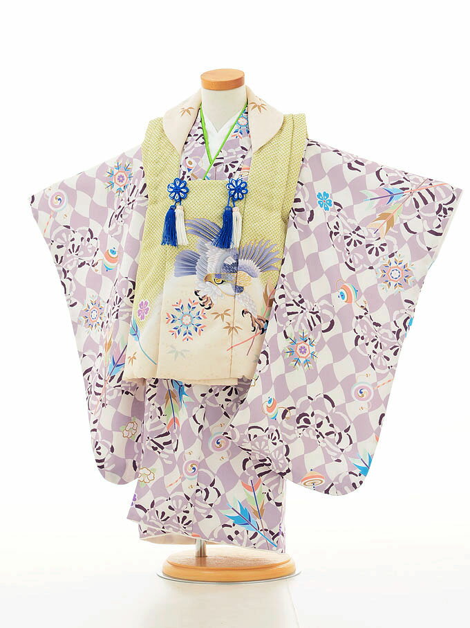 七五三 着物 3歳 男の子 被布(男の子)着付け簡単 AAO3057 レンタル 3歳 男児 753 着物 男の子 着物レンタル きものレンタル 七五三 着物 3...