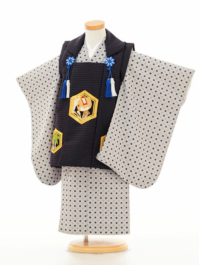 七五三 着物 レンタル 3歳 男の子 被布セット 着付け簡単&着心地ラクラクで上機嫌 おしゃれ AAO3067 レンタル 3歳 男児 753 着物 3歳 男の子...