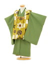 七五三 着物レンタル 3歳 男の子 被布(3歳男の子)七五三(3才男)3077/緑系 レンタル 3歳 男児 753 着物 男の子 着物レンタル きものレンタル ...