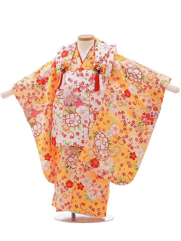 七五三 着物 レンタル 3歳 女の子 被布 セット 3歳の着物レンタル(女の子)AAP0002 レンタル 3歳 女児 被布 七五三 753 着物 三 女の子 着...