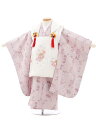 七五三 着物 レンタル 3歳 女の子 被布 セット 3歳の着物レンタル 七五三 3105白 鞠 桜×薄ピンク地 牡丹 秋桜レンタル 3歳 女児 被布 七五三 7...