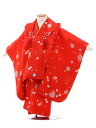 七五三 着物 3歳 レンタル 女の子 A33D 赤×赤地 まり 桜 レンタル 3歳 女児 被布 七五三 着物 3歳 レンタル 女の子 お祝い着 3才 七五三 3...