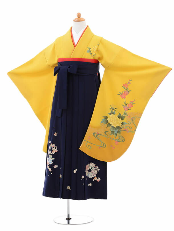 小学生 卒業式 袴セット レンタル 女の子 c064黄 着物レンタル 袴レンタル 小学校卒業式 ジュニア着物レンタル 小学生 卒業式 袴 レンタル 卒業式袴セット小学生 小学校卒業式 袴セット 【レンタル】