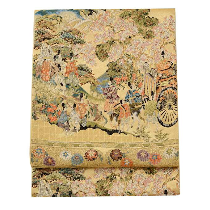 袋帯レンタルADO0003（単品）　【用途】留袖用｜訪問着用｜帯だけレンタル｜帯のみレンタル｜七五三【帯レンタル】特選西陣織袋帯【吉野の桜／壱千八百口織】fy16REN07