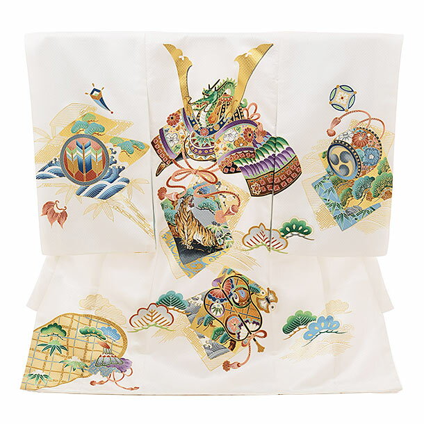 お宮参り 男の子レンタル 産着 レンタル|産着レンタル（男の子）AAL0018 白地かぶと虎絵 レンタル 男の..