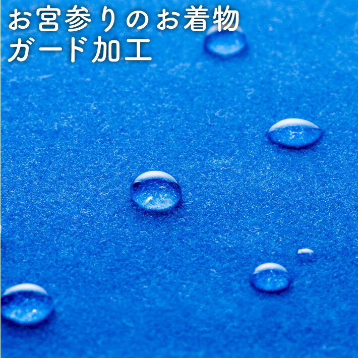 大切なお着物を水や汚れから守ります。 ガード加工をしておくと雨の日や、 お乳を吐いてしまった時など安心です。 加工には8営業日ほどお日にちが必要です。 お急ぎの場合はお電話にてお気軽にお問い合わせください。最短での発送をご希望の場合は日時指定をしないでご注文下さい。