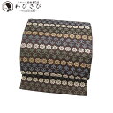 【お得なクーポン配布中】 名古屋帯 花草模様 金糸 暁鼠色 O-4471 着物 きもの kimono 和服 和装 中古 リサイクル着物 【送料無料】