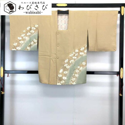 【お得なクーポン配布中】 道行コート 花模様 香色 しつけ糸 H-4088 着物 きもの kimono 和服 和装 中古 リサイクル着物 【送料無料】 【お得なクーポン配布中】 道行コート 花模様 香色 しつけ糸 H-4088 着物 きもの kimono 和服 和装 中古 リサイクル着物 【送料無料】