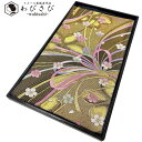 【お得なクーポン配布中】 袋帯 組紐に桜の花模様 金糸 振袖 O-4733 着物 きもの kimono 和服 和装 中古 リサイクル着物 【送料無料】