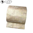 【お得なクーポン配布中】 夏帯 名古屋帯 紗 柳模様 金銀糸 金色 O-4877 着物 きもの kimono 和服 和装 中古 リサイクル着物 【送料無料】