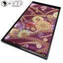 【お得なクーポン配布中】 袋帯 菊の花模様 金糸 赤紫色 振袖 O-4930 着物 きもの kimono 和服 和装 中古 リサイクル着物 【送料無料】