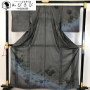 【お得なクーポン配布中】 単衣 紗合せ 訪問着 花模様 雪輪 七宝 グラデーション 金彩 K-4686 着物 きもの kimono 和服 和装 中古 リサイクル...