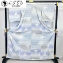 【お得なクーポン配布中】 夏着物 小紋 変り絽 上品な花柄 薄水色 グラデーション K-3889 着物 きもの kimono 和服 和装 中古 リサイクル着物 ...
