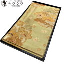 【お得なクーポン配布中】 袋帯 松竹梅 煌びやかな金色 金糸 振袖 O-3217 着物 きもの kimono 和服 和装 中古 リサイクル着物 【送料無料】