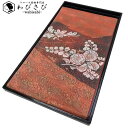 【お得なクーポン配布中】 袋帯 辻が花模様 ふくれ織 照柿色 O-5166 着物 きもの kimono 和服 和装 中古 リサイクル着物 【送料無料】
