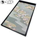 【お得なクーポン配布中】 夏帯 袋帯 紗 流水に花模様 千種色 O-5192 着物 きもの kimono 和服 和装 中古 リサイクル着物 【送料無料】