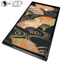 【お得なクーポン配布中】 袋帯 流水 扇面 亀甲 七宝 花模様 黒色 金糸 O-5228 着物 きもの kimono 和服 和装 中古 リサイクル着物 【送料無...