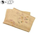 【お得なクーポン配布中】 和装小物 帯揚げ 正絹 綸子 菊 松 芝 麹色 C-6180 着物 きもの kimono 和服 和装 中古 リサイクル着物 【送料無料...