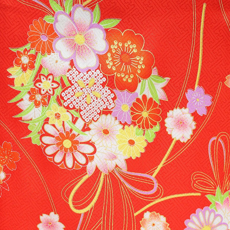 【レンタル】 [7泊8日OK] 七五三 女の子 被布 11点セット 被布レンタル フルセット sgw3098 【往復送料無料】 三歳 女児 被布 95〜100cm 七五三着物 赤 花毬 被布 3歳 ジュニア レンタル着物 七五三 753 桃の節句 発表会