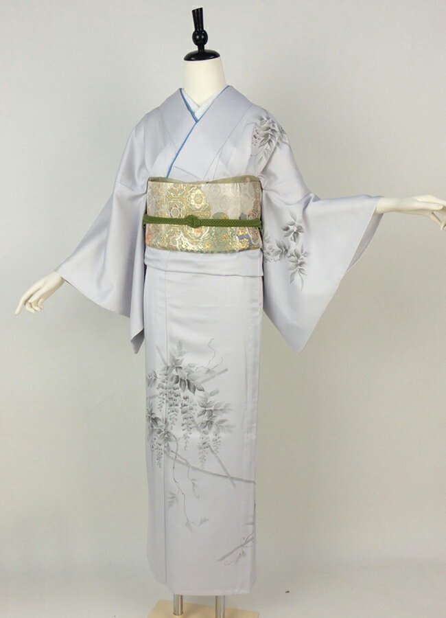 樂天商城 - 【期間限定クーポン配布中】【レンタル】 訪問着 18点セット 訪問着レンタル フルセット hs017 【往復送料無料】 訪問着 単衣 Mサイズ レンタル 訪問着 グレー 藤 訪問着 6月 9月 紋 桔梗 レディース レンタル着物 結婚式 披露宴 謝恩会 お宮参り 七五三